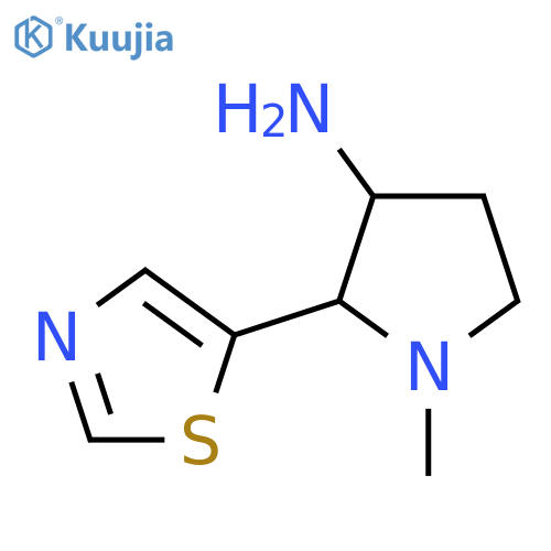1-Methyl-2-(1,3-thiazol-5-yl)pyrrolidin-3-amine structure