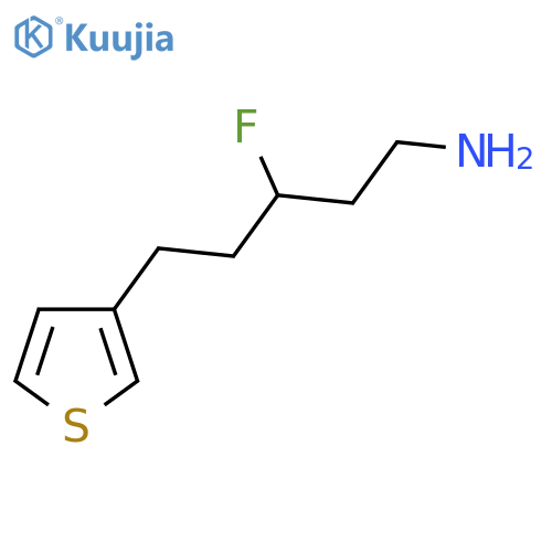3-fluoro-5-(thiophen-3-yl)pentan-1-amine structure