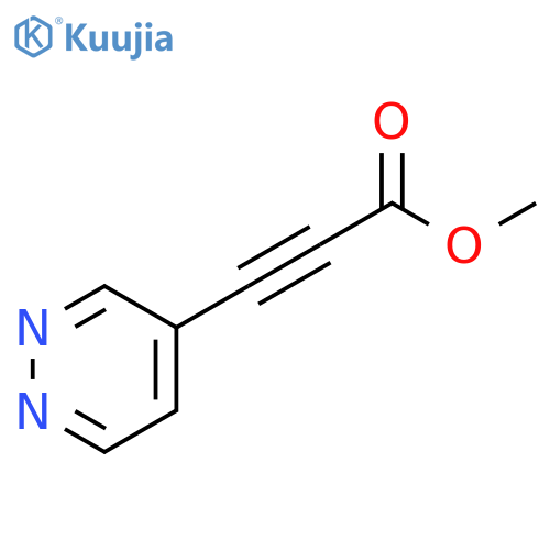 2-Propynoic acid, 3-(4-pyridazinyl)-, methyl ester structure
