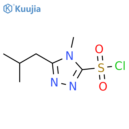 4-methyl-5-(2-methylpropyl)-4H-1,2,4-triazole-3-sulfonyl chloride structure