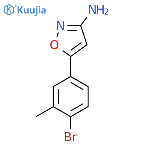 5-(4-bromo-3-methylphenyl)-1,2-oxazol-3-amine structure