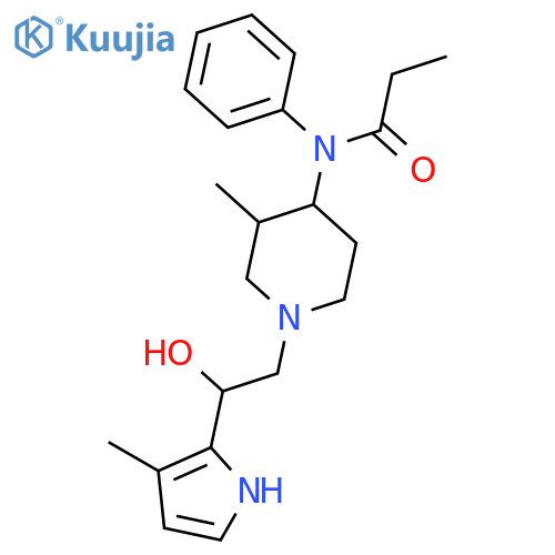 Propanamide,N-[1-[2-hydroxy-2-(3-methyl-1H-pyrrol-2-yl)ethyl]-3-methyl-4-piperidinyl]-N-phenyl- structure