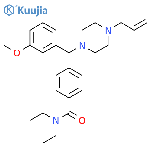 Benzamide,4-[(R)-[(2S,5R)-2,5-dimethyl-4-(2-propen-1-yl)-1-piperazinyl](3-methoxyphenyl)methyl]-N,N-diethyl- structure