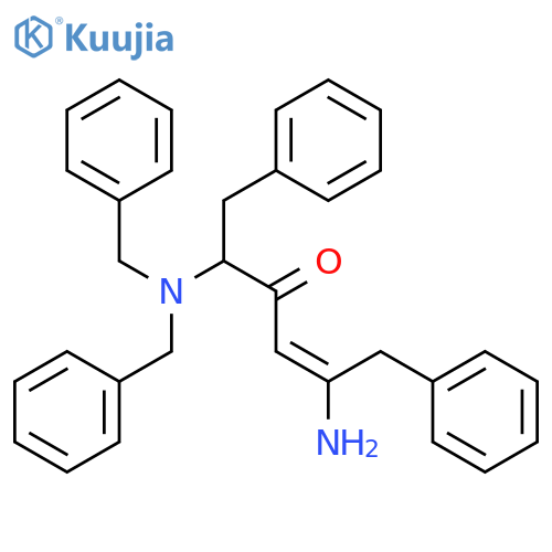 5S-2-Amino-5-dibenzylamino-4-oxo-1,6-diphenylhex-2-ene structure