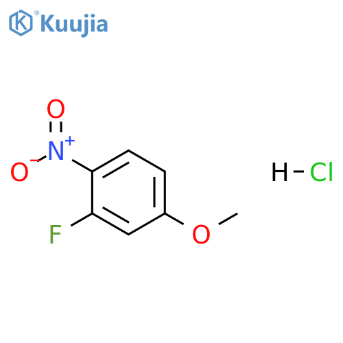 Benzene, 2-fluoro-4-methoxy-1-nitro-, hydrochloride (1:1) structure