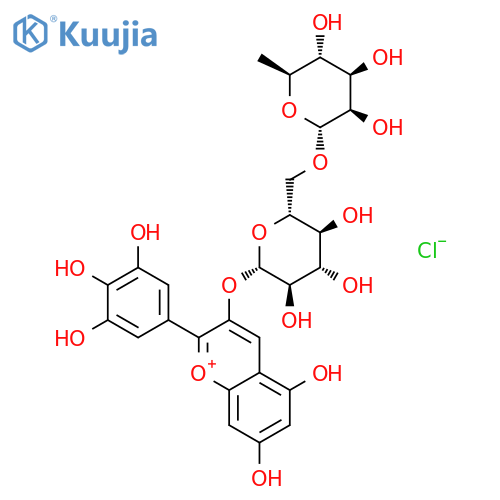 Delphinidin 3-rutinoside chloride structure