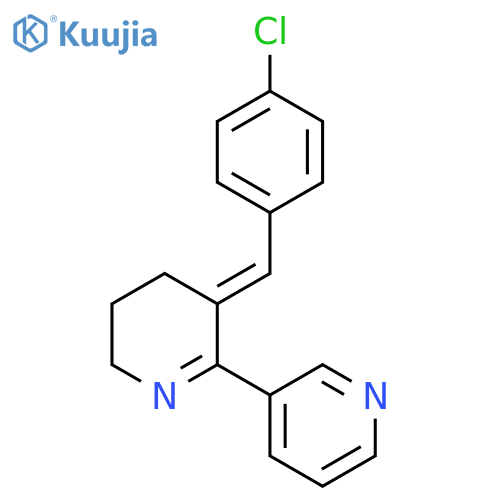 2,3'-Bipyridine, 3-[(4-chlorophenyl)methylene]-3,4,5,6-tetrahydro- structure