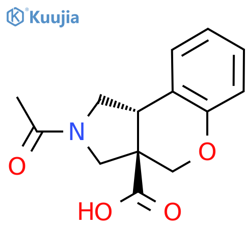 rac-(2R,6R)-4-acetyl-8-oxa-4-azatricyclo7.4.0.0,2,6trideca-1(13),9,11-triene-6-carboxylic acid structure