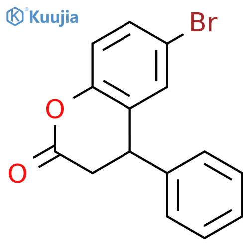6-Bromo-3,4-dihydro-4-phenyl-2H-1-benzopyran-2-one structure