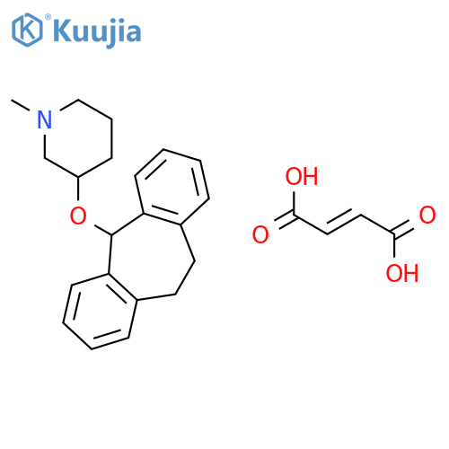 3-(10,11-dihydro-5H-dibenzo[a,d][7]annulen-5-yloxy)-1-methylpiperidine (2Z)-but-2-enedioate structure