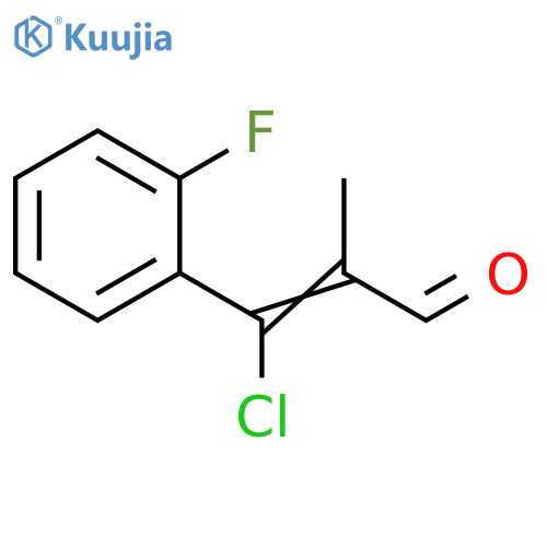 3-chloro-3-(2-fluorophenyl)-2-methylprop-2-enal structure