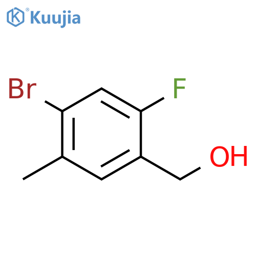 Benzenemethanol, 4-bromo-2-fluoro-5-methyl- structure