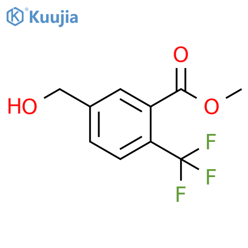 Benzoic acid, 5-(hydroxymethyl)-2-(trifluoromethyl)-, methyl ester structure