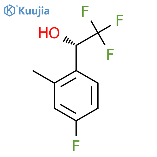 (1S)-2,2,2-trifluoro-1-(4-fluoro-2-methylphenyl)ethan-1-ol structure