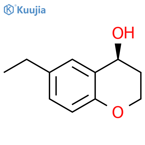 (4S)-6-ethyl-3,4-dihydro-2H-1-benzopyran-4-ol structure