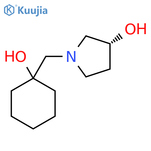 (3R)-1-[(1-Hydroxycyclohexyl)methyl]pyrrolidin-3-ol structure