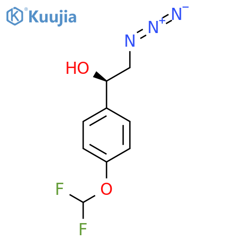 (1R)-2-azido-1-4-(difluoromethoxy)phenylethan-1-ol structure