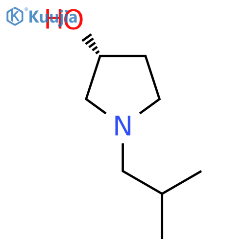 (3R)-1-(2-methylpropyl)pyrrolidin-3-ol structure