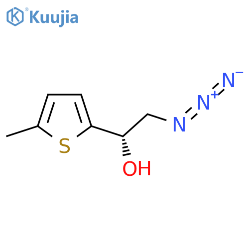 (1S)-2-azido-1-(5-methylthiophen-2-yl)ethan-1-ol structure