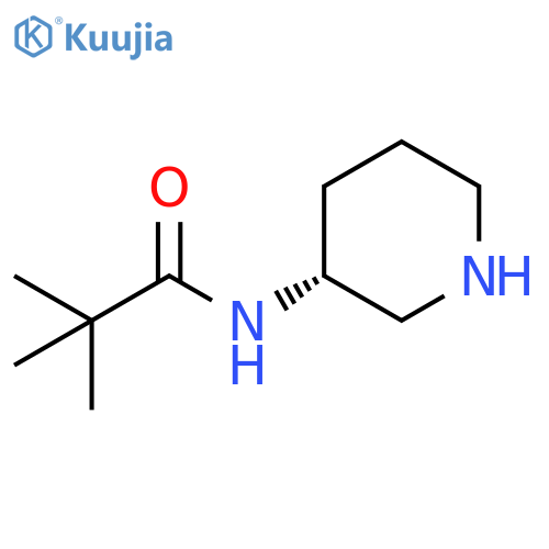 Propanamide, 2,2-dimethyl-N-(3R)-3-piperidinyl- structure
