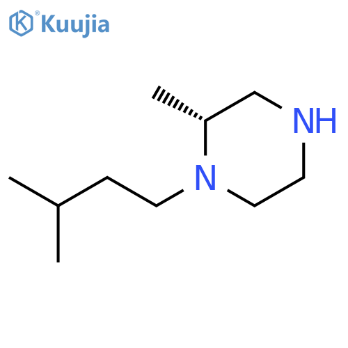 Piperazine, 2-methyl-1-(3-methylbutyl)-, (2R)- structure