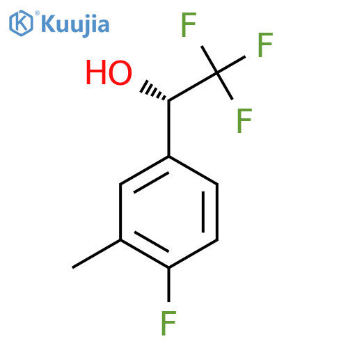 (1S)-2,2,2-trifluoro-1-(4-fluoro-3-methylphenyl)ethan-1-ol structure