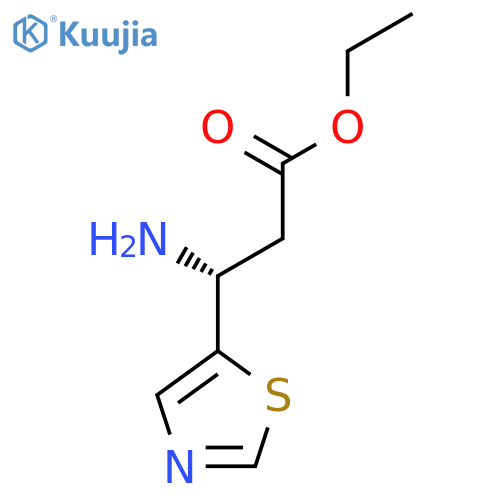 ethyl (3R)-3-amino-3-(1,3-thiazol-5-yl)propanoate structure