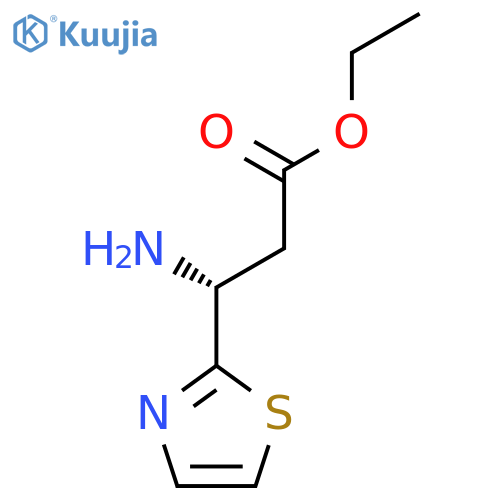 ethyl (3R)-3-amino-3-(1,3-thiazol-2-yl)propanoate structure