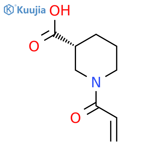 (3R)-1-(prop-2-enoyl)piperidine-3-carboxylic acid structure