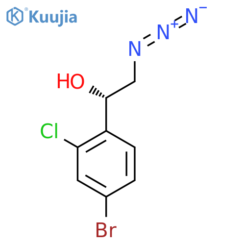 (1S)-2-azido-1-(4-bromo-2-chlorophenyl)ethan-1-ol structure