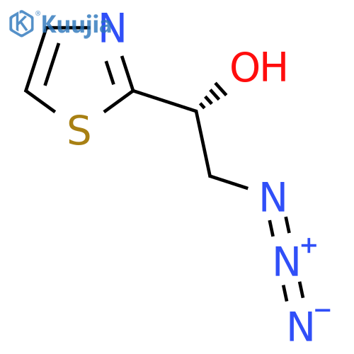 (1R)-2-azido-1-(1,3-thiazol-2-yl)ethan-1-ol structure