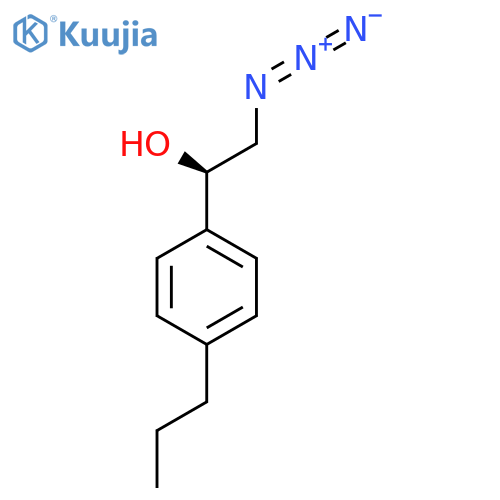 (1R)-2-azido-1-(4-propylphenyl)ethan-1-ol structure