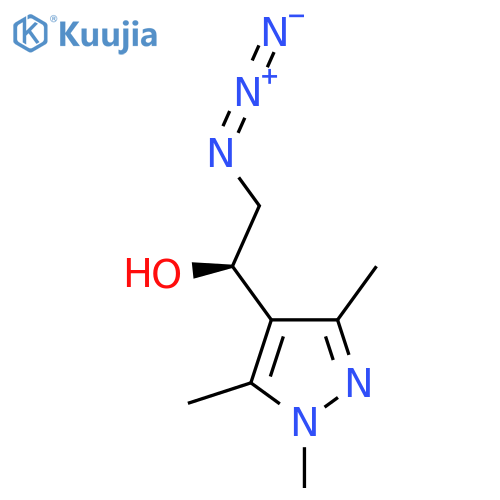 (1R)-2-azido-1-(trimethyl-1H-pyrazol-4-yl)ethan-1-ol structure