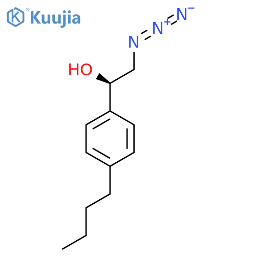 (1R)-2-azido-1-(4-butylphenyl)ethan-1-ol structure