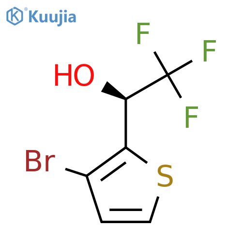 (1S)-1-(3-bromothiophen-2-yl)-2,2,2-trifluoroethan-1-ol structure