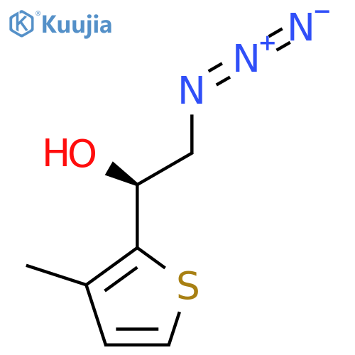 (1S)-2-azido-1-(3-methylthiophen-2-yl)ethan-1-ol structure