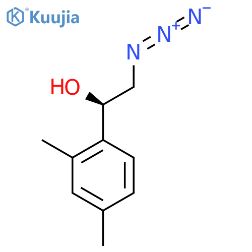 (1R)-2-azido-1-(2,4-dimethylphenyl)ethan-1-ol structure