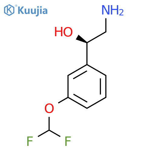 (1R)-2-amino-1-3-(difluoromethoxy)phenylethan-1-ol structure