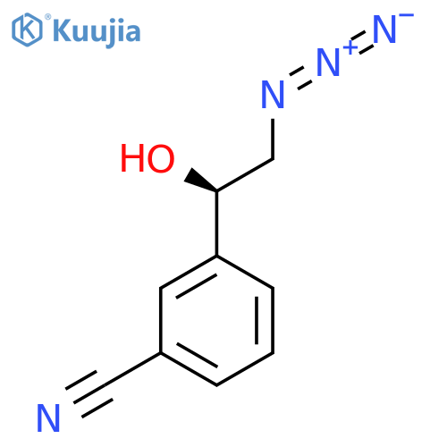 3-(1R)-2-azido-1-hydroxyethylbenzonitrile structure