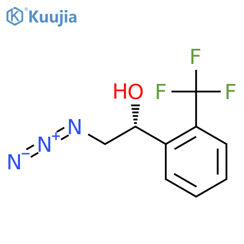 (1R)-2-azido-1-2-(trifluoromethyl)phenylethan-1-ol structure