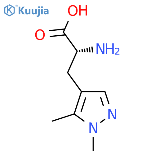 (2R)-2-Amino-3-(1,5-dimethyl-1H-pyrazol-4-yl)propanoic acid structure