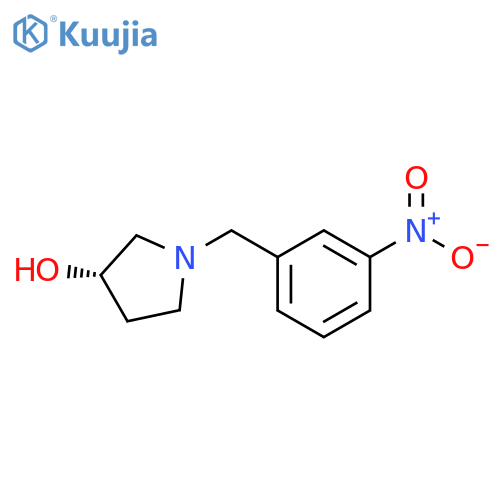 (3S)-1-(3-nitrophenyl)methylpyrrolidin-3-ol structure