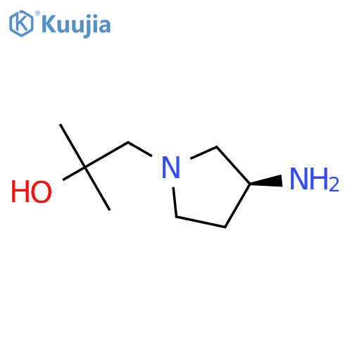 1-(3S)-3-aminopyrrolidin-1-yl-2-methylpropan-2-ol structure