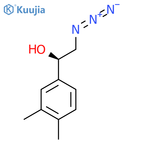 (1R)-2-azido-1-(3,4-dimethylphenyl)ethan-1-ol structure