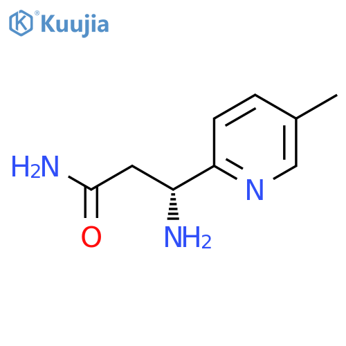 (3R)-3-Amino-3-(5-methylpyridin-2-yl)propanamide structure