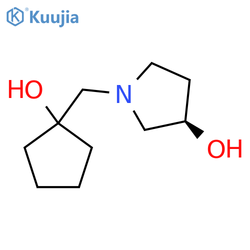 (3R)-1-[(1-Hydroxycyclopentyl)methyl]pyrrolidin-3-ol structure