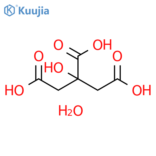 1,2,3-Propanetricarboxylic acid, 2-hydroxy-, hydrate structure