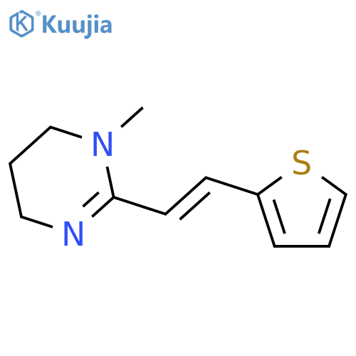 1-methyl-2-(E)-2-(thiophen-2-yl)ethenyl-1,4,5,6-tetrahydropyrimidine structure