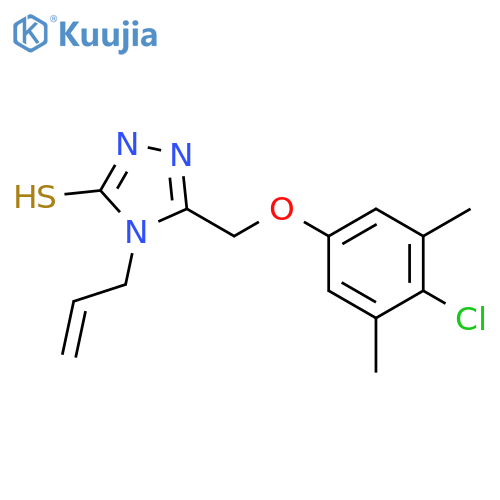 4-Allyl-5-((4-chloro-3,5-dimethylphenoxy)methyl)-4H-1,2,4-triazole-3-thiol structure