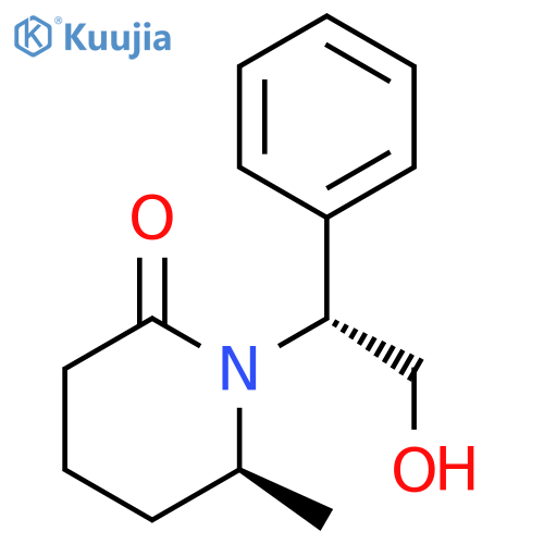 2-Piperidinone, 1-[(1R)-2-hydroxy-1-phenylethyl]-6-methyl-, (6S)- structure